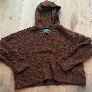 SOOO SOFT American Eagle Outfitters Chocolate V-Neck Sweater OVERSIZED